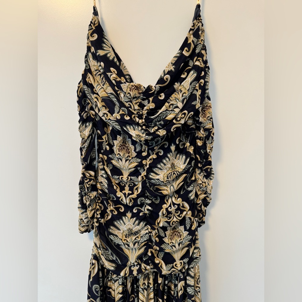 FARM Rio Black and Gold Off-Shoulder Maxi Dress - Picture 7 of 13
